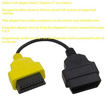 Carica l&#39;immagine nel visualizzatore di Gallery, NiceCheck ECU Scan OBD2 - Cavo Adattatore diagnostico Giallo per Fiat ECUScan