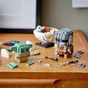 LEGO 75317 , Star Wars Il Mandaloriano e il Bambino, Modellini da Costruire di Brickheadz con 'Baby Yoda', Set con Personaggi da Collezione, Idee Regalo da 10 anni in su