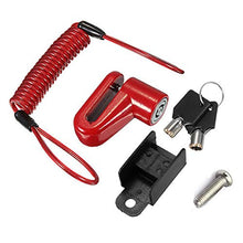 Carica l&#39;immagine nel visualizzatore di Gallery, Blocco Freno a Disco,Scooter Elettrico Rosso+Corda di Promemoria - Ilgrandebazar