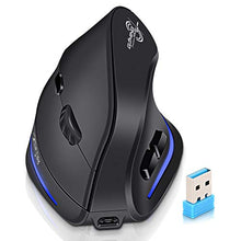 Carica l'immagine nel visualizzatore di Gallery, ECHTPower Mouse Portatile, Verticale, Design Ergonomico, DPI Nero