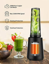 Carica l&#39;immagine nel visualizzatore di Gallery, homgeek Mini Frullatore, Blender Smoothie Maker, Mixer per Frullati, Nero