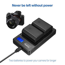 Carica l&#39;immagine nel visualizzatore di Gallery, Miady - Confezione da 2 batterie e caricatore LCD NP-FZ100 Nero