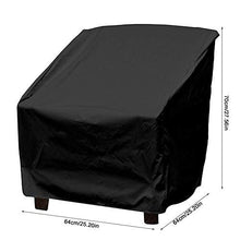 Carica l&#39;immagine nel visualizzatore di Gallery, Terrazza Copertura per Sedie Anti Polvere Anti-UV Impermeabile Rip Black - Ilgrandebazar