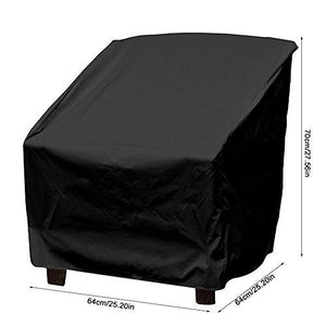 Terrazza Copertura per Sedie Anti Polvere Anti-UV Impermeabile Rip Black - Ilgrandebazar