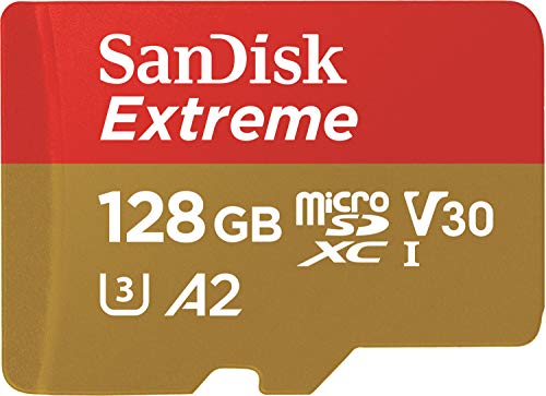 SanDisk Extreme Scheda di Memoria microSDXC da 128 GB e adattatore SD 128