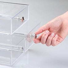 Carica l&#39;immagine nel visualizzatore di Gallery, iDesign Porta trucchi con 3 cassetti, Mini cassettiera per Trasparente