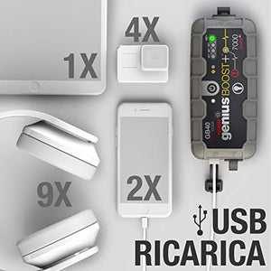 NOCO Boost Plus GB40 1000 Amp 12V UltraSafe Avviatore di Emergenza al Litio - Ilgrandebazar