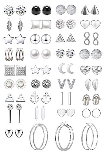 GUUTUUG 42 Paia Assortiti Orecchini Multipli Gioielli con Carta... - Ilgrandebazar