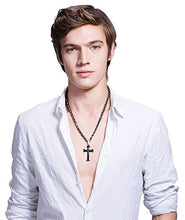 Carica l&#39;immagine nel visualizzatore di Gallery, sailimue Collana in Acciaio Inox Croce Catena Bizantino Gli Uomini...