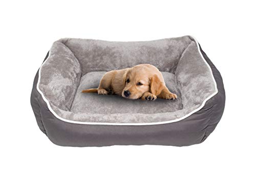 Sogni E Capricci 'Love' Hundebett 2-in-1 – Wechselbare Seite Für Sommer/Winter, Größe 62x50x17 Cm – Kuscheliges Körbchen Für Hunde