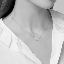 Carica l&#39;immagine nel visualizzatore di Gallery, Collana in Argento Sterling 925 con Serotonina Bianca Placcato Oro, Felicità... - Ilgrandebazar