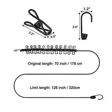 Carica l'immagine nel visualizzatore di Gallery, Wanxida 2PCS Filo Stendibiancheria, Portatile per Corda da Bucato Nero+viola