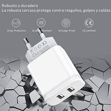 Carica l'immagine nel visualizzatore di Gallery, Niluoya Caricabatterie + Cavo Micro USB 2M, 3 Pack Presa a Muro White