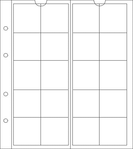 5 Numismatic Prophila Kobra Coin Sheets, 20 Pockets up to 34 mm Ø, e.g. 5... - Ilgrandebazar
