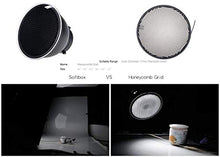 Carica l&#39;immagine nel visualizzatore di Gallery, Diffusore riflettore standard 18 cm con griglia a nido d&#39;ape...