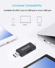 Carica l&#39;immagine nel visualizzatore di Gallery, Hoonyer Lettore di Schede 3 in 1 Memoria SD/Micro SD e USB 2.0(3 1)