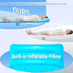 INTEY Materasso Autogonfiabile Campeggio con Cuscino, 190 * 58 cm, Blu Chiaro