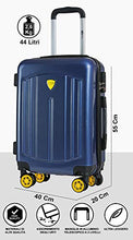Carica l&#39;immagine nel visualizzatore di Gallery, CABIN GO MAX 5610 - TROLLEY CARBON LOOK -Trolley rigido in MX5610, Blu/Giallo