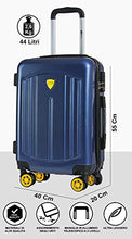 Carica l'immagine nel visualizzatore di Gallery, CABIN GO MAX 5610 - TROLLEY CARBON LOOK -Trolley rigido in MX5610, Blu/Giallo