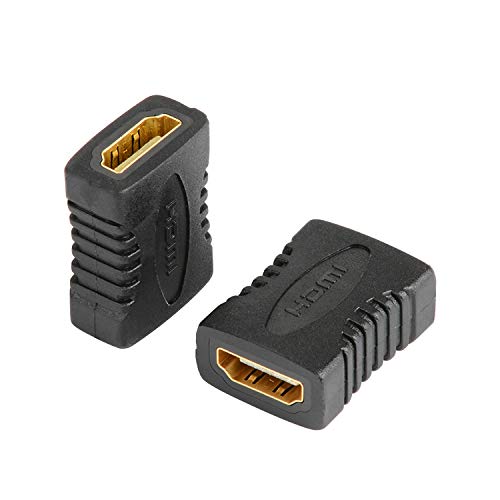 J&D HDMI Coupler Adapter, 2-Pack Placcato Oro Femmina a 4K