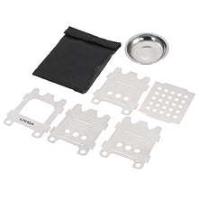Carica l'immagine nel visualizzatore di Gallery, Lixada Stufa Portatile in Acciaio Inox a Legna Leggera per Cucinare Typ2