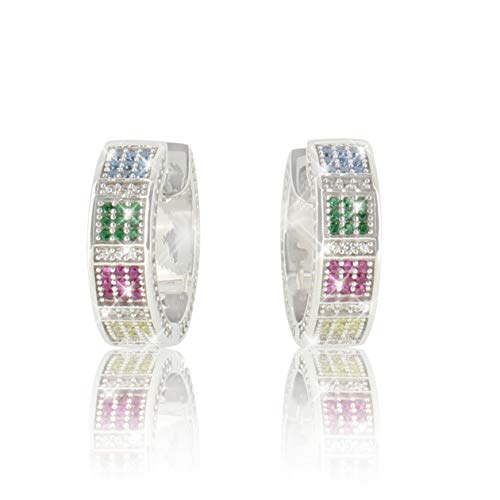 PAVEL'S Orecchini da donna colorati RAINBOW ARCOBALENO hoops realizzati in... - Ilgrandebazar