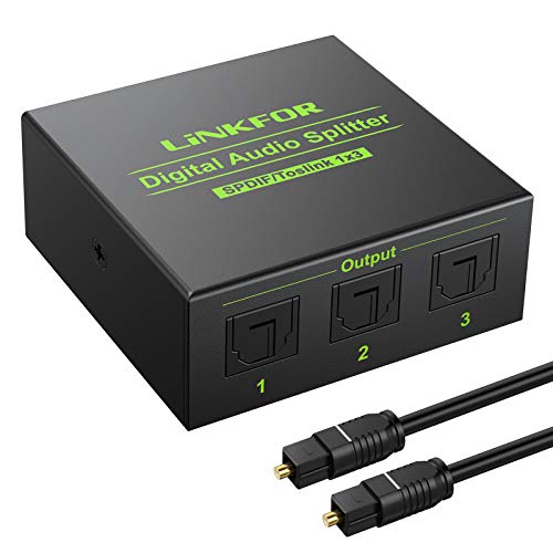 LiNKFOR 1X3 Splitter Ottico Audio 3 Porte 5.1CH SPDIF Digitale 1 In...