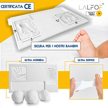 Carica l&#39;immagine nel visualizzatore di Gallery, LALFOF Cornice Impronte Neonato 7in1 con lettere adesive + porta bracciali,... - Ilgrandebazar