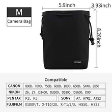 Carica l&#39;immagine nel visualizzatore di Gallery, Baona - Borsa per fotocamera e obiettivo in velluto, Square M, Nero
