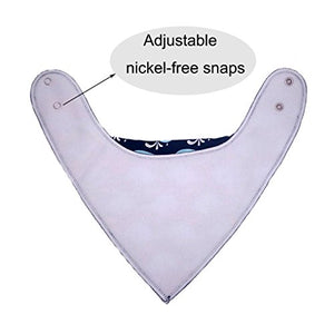 8 x Bavaglino Neonato Bambino Bandana Drool Bavaglini Cotone Assorbente Boy A - Ilgrandebazar