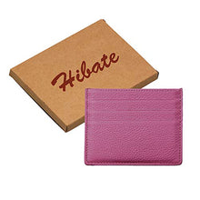 Carica l&#39;immagine nel visualizzatore di Gallery, Hibate, porta carte di credito sottile, unisex, in vera pelle, A_viola Viola