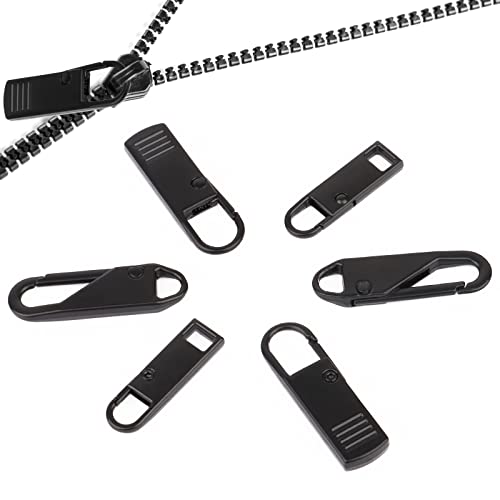 6Pezzi Tiretti per Cerniere, cursori per cerniere lampo，Cursore Cerniera Ricambio, per Riparazione Zip，Per Vestiti, Bagagli, Valigia, Jeans,Zaino, Mestiere Fai Da Te，Borsa Giacca