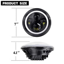 Carica l&#39;immagine nel visualizzatore di Gallery, Faro LED 7 pollici, YEEGO 50W 7&quot; per Moto Rotond Angel 1 x 7 &quot;faro