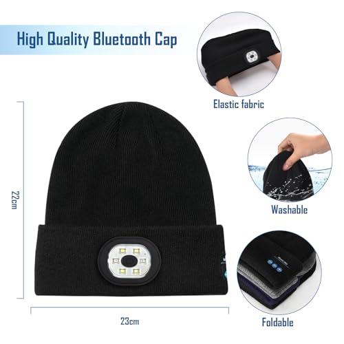 Cappello Con Cuffie Bluetooth | Berretto Invernale Con Audio | Regalo Per Sportivi - Foto 8