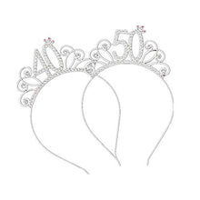 Carica l&#39;immagine nel visualizzatore di Gallery, 40 Anni di Compleanno Donna Tiara Birthday Corona 40 Glitter...