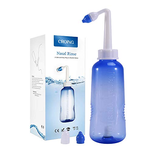 CROING (500ml bottiglia) Irrigatore Nasale Manuale per Lavaggi Nasali Neti... - Ilgrandebazar