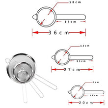 Carica l&#39;immagine nel visualizzatore di Gallery, Ipow set di 3 Setaccio/Filtro/Colino/Scolapasta in acciaio inox a Normale - Ilgrandebazar