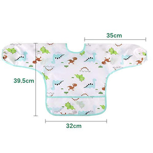 Lictin 5 pezzi Bavaglino a Manica Lunga - Impermeabile Unisex per M - Ilgrandebazar