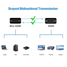 Carica l&#39;immagine nel visualizzatore di Gallery, Rankie Cavo Mini HDMI a HDMI, 4K, compatibile con Ethernet, 3D y ARC, 1,8 m