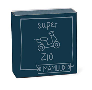 Bracciale Super Zio di M'AMI® Tag in Acciaio, Color Blu, Regolabile - Ilgrandebazar