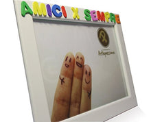 Carica l&#39;immagine nel visualizzatore di Gallery, Cornici per foto in legno con la scritta Amici x Sempre, da appoggiare o...