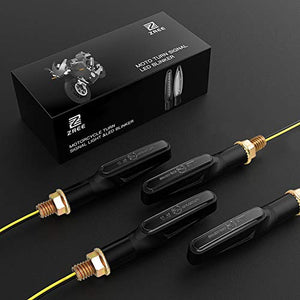 Indicatori Direzione, 4 Pezzi ZREE Indicatore di Direzione Moto Ambra 9 LEDs