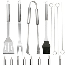 Carica l&#39;immagine nel visualizzatore di Gallery, WisFox Set di Utensili per Barbecue, 20 Pezzi Posate Barbecue Grill Set...
