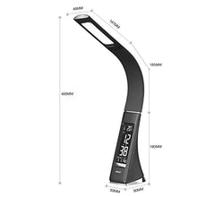 Carica l&#39;immagine nel visualizzatore di Gallery, WILIT U2 5W Lampada da tavolo LED, scrivania con schermo Nero - Ilgrandebazar