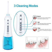 Carica l'immagine nel visualizzatore di Gallery, Idropulsore Dentale portatile, TUREWELL Irrigatore Orale 300ml, 3 modalità 4...