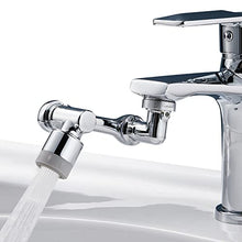 Carica l'immagine nel visualizzatore di Gallery, Rubinetto Rotante 1080 Gradi, Prolunga Rubinetto Bagno Areatore Rompigetto con Filtro Antispruzzo, Snodo per Estensione Rubinetto Lavandino Cucina in Ottone, M20 M22 M24, 2 Modalità Acqua Regolabile