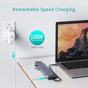 CHOETECH Hub USB C MacBook PRO 2020, 11 in 1 Docking Station C con 4K...