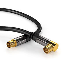 Carica l&#39;immagine nel visualizzatore di Gallery, KabelDirekt Cavo Antenna TV, Connettore Coassiale Femmina gomito a 90°, 2m - Ilgrandebazar