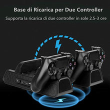 Carica l&#39;immagine nel visualizzatore di Gallery, PS4 Pro/ Slim/ Supporto Verticale con 3 Ventole 2 Stazioni di...