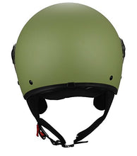 Carica l&#39;immagine nel visualizzatore di Gallery, BHR 05254 Casco Moto Demi-Jet Modelo 801 con Linea One, Verde L, Opaco - Ilgrandebazar